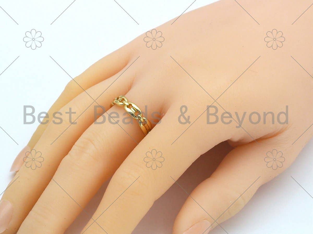 Oval Link Adjustable Ring, Sku#X221