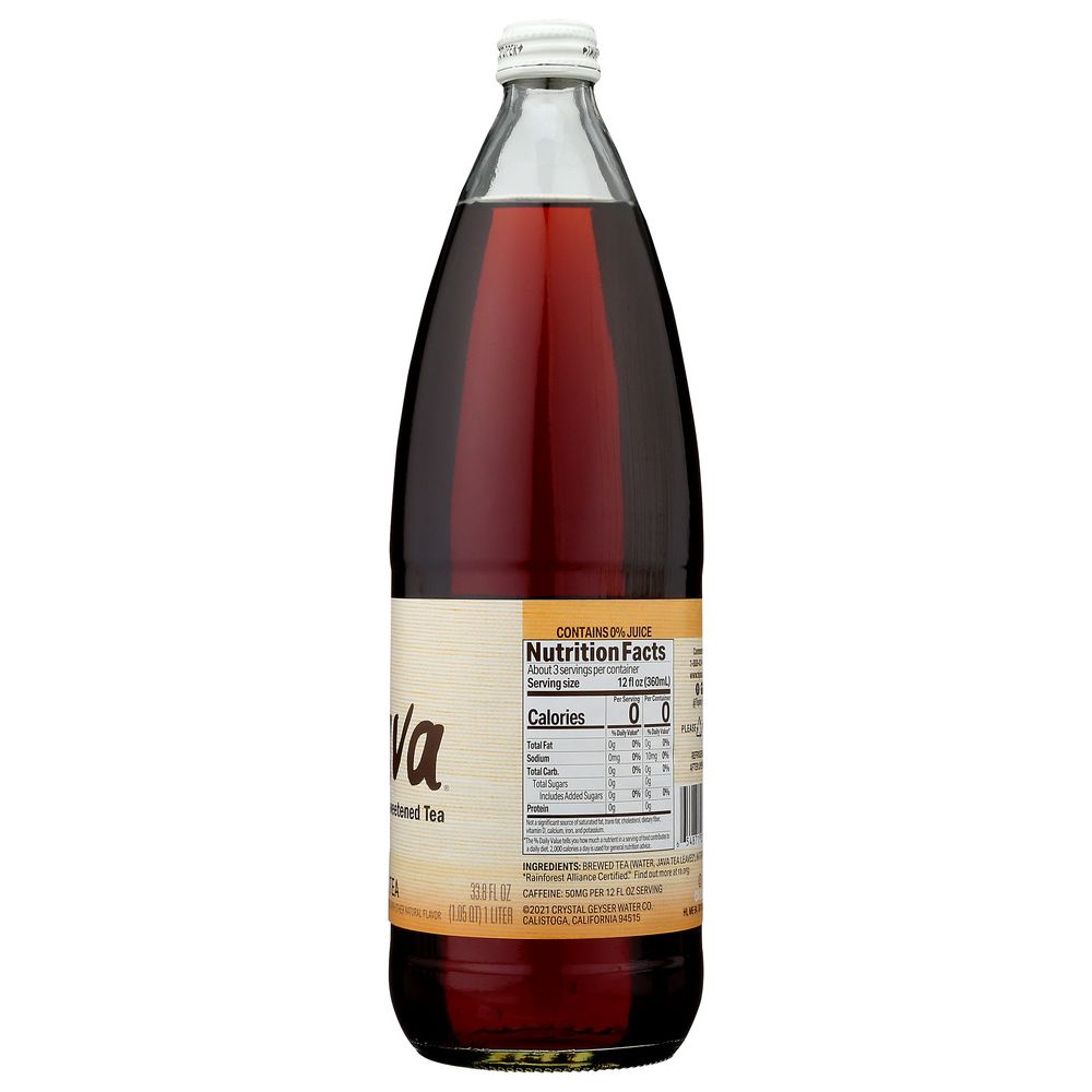 TEJAVA: Tea Black Peach Unsweet, 33.8 fo