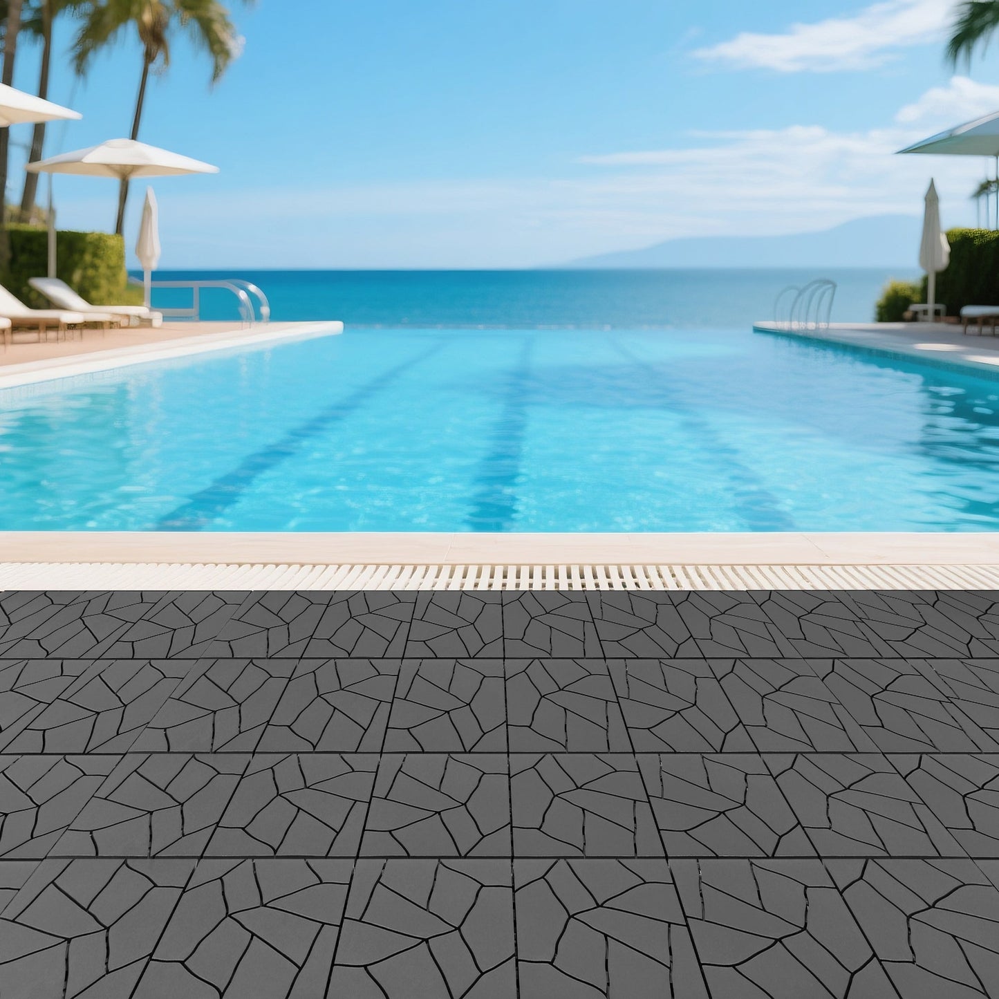 Stone Style 12" Patio Deck Tiles