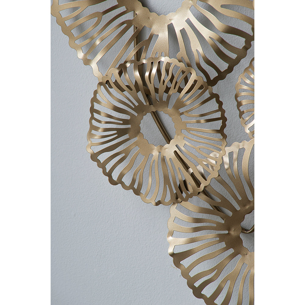 24-Inch Gold Coral-Inspired Wall Décor