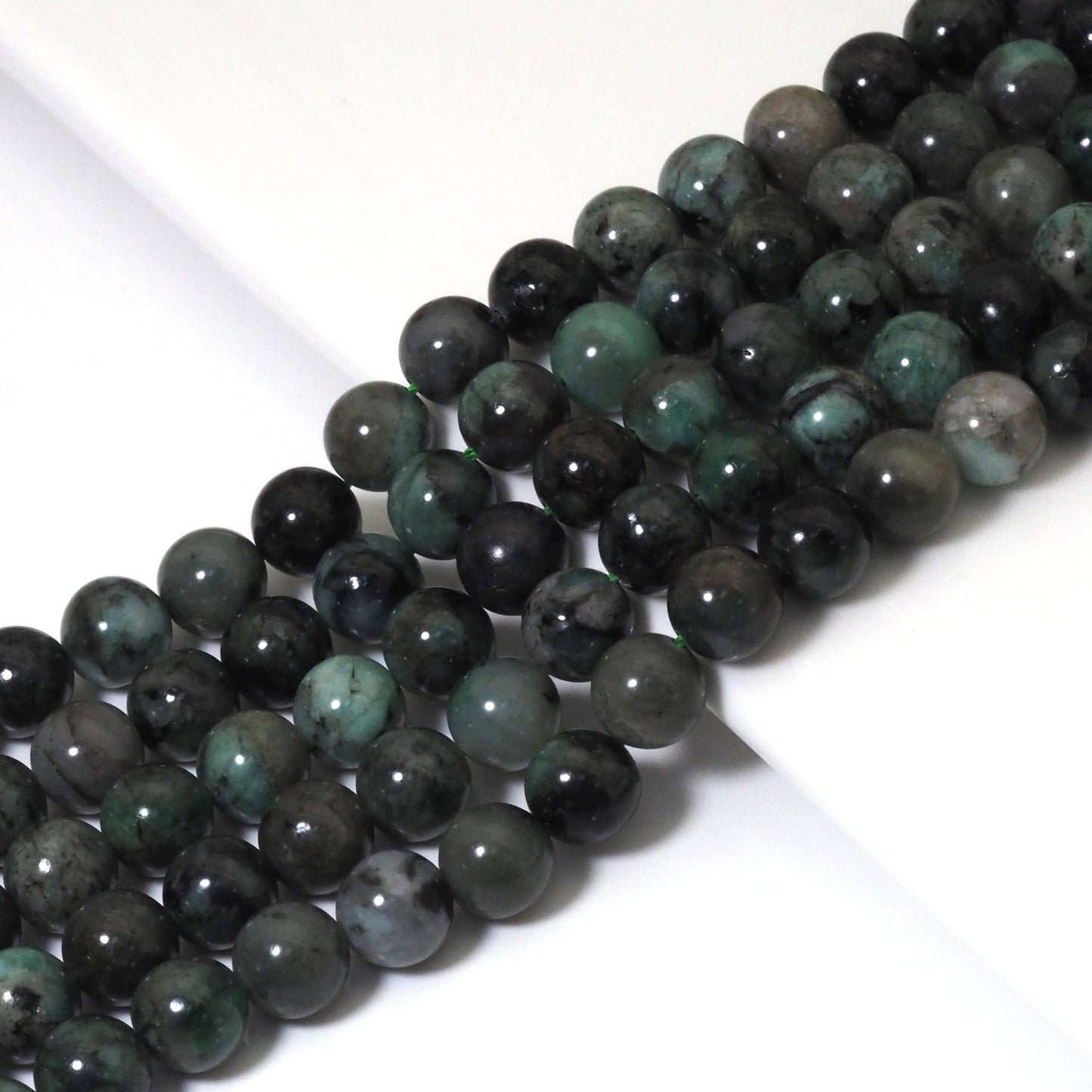 Genuine Emerald Round Smooth Beads, 6mm/8mm/10mm, Sku#U1498C