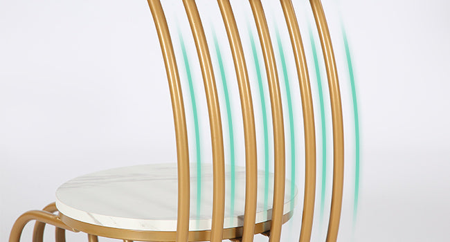 19.68" Modern Round End Table with 2-Tier Storage