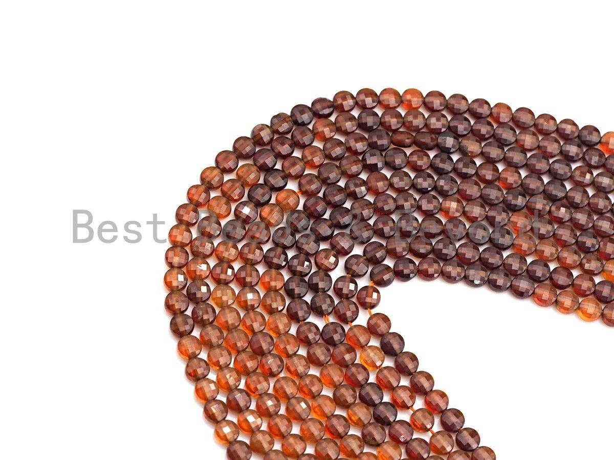 4mm High Quality Natural Golden Brown Garnet Beads,sku#U784