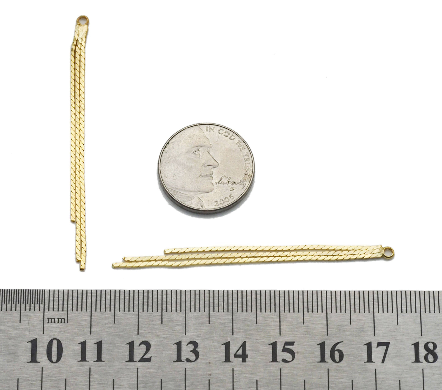 Gold Dangle Earrings, sku# Y754E