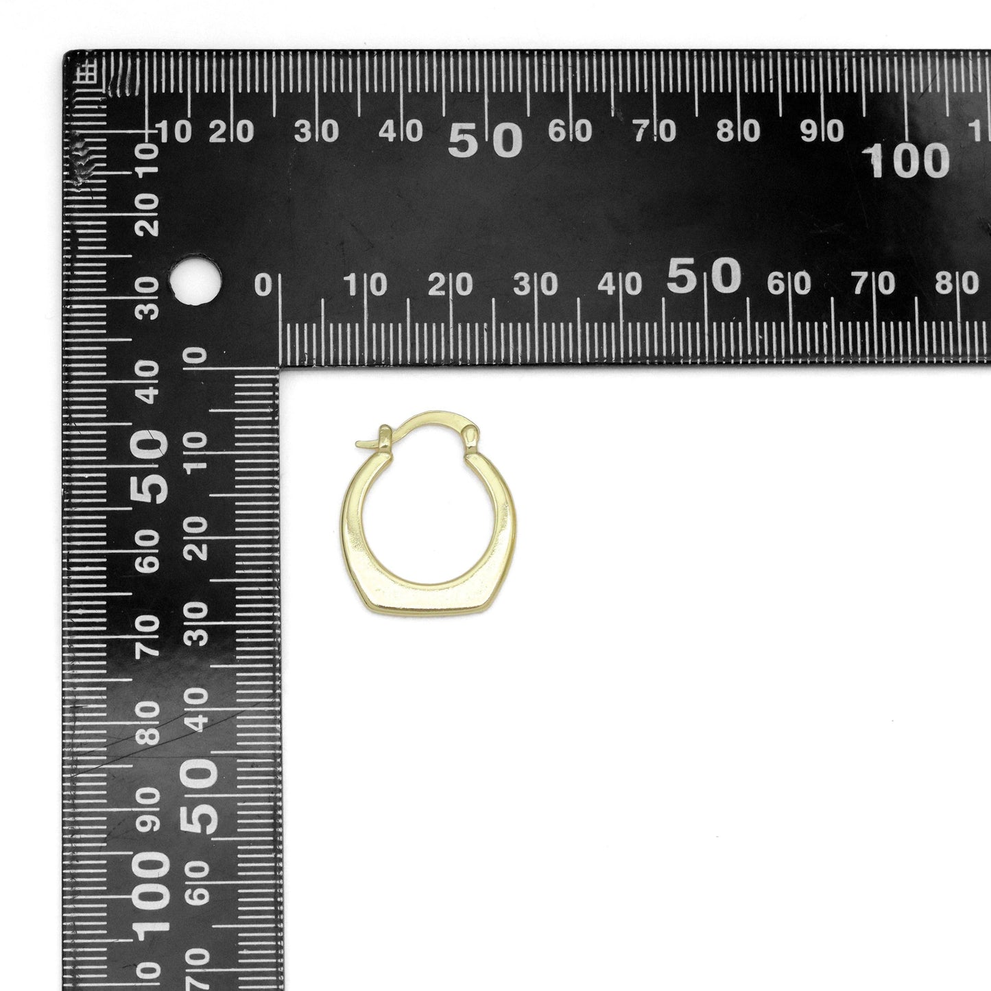 Slippy Gold Purse shape Hoop Earrings, Sku#LK1010