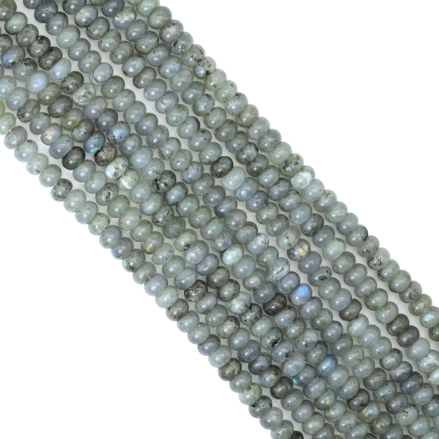 4x6mm Labradorite Rondelle Smooth Beads, Sku#U1908