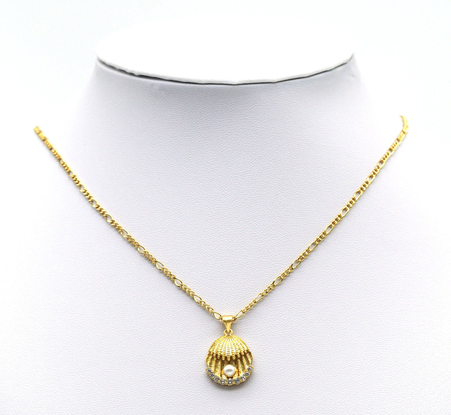 CZ Pearl on Shell Charm, Sku#LK642