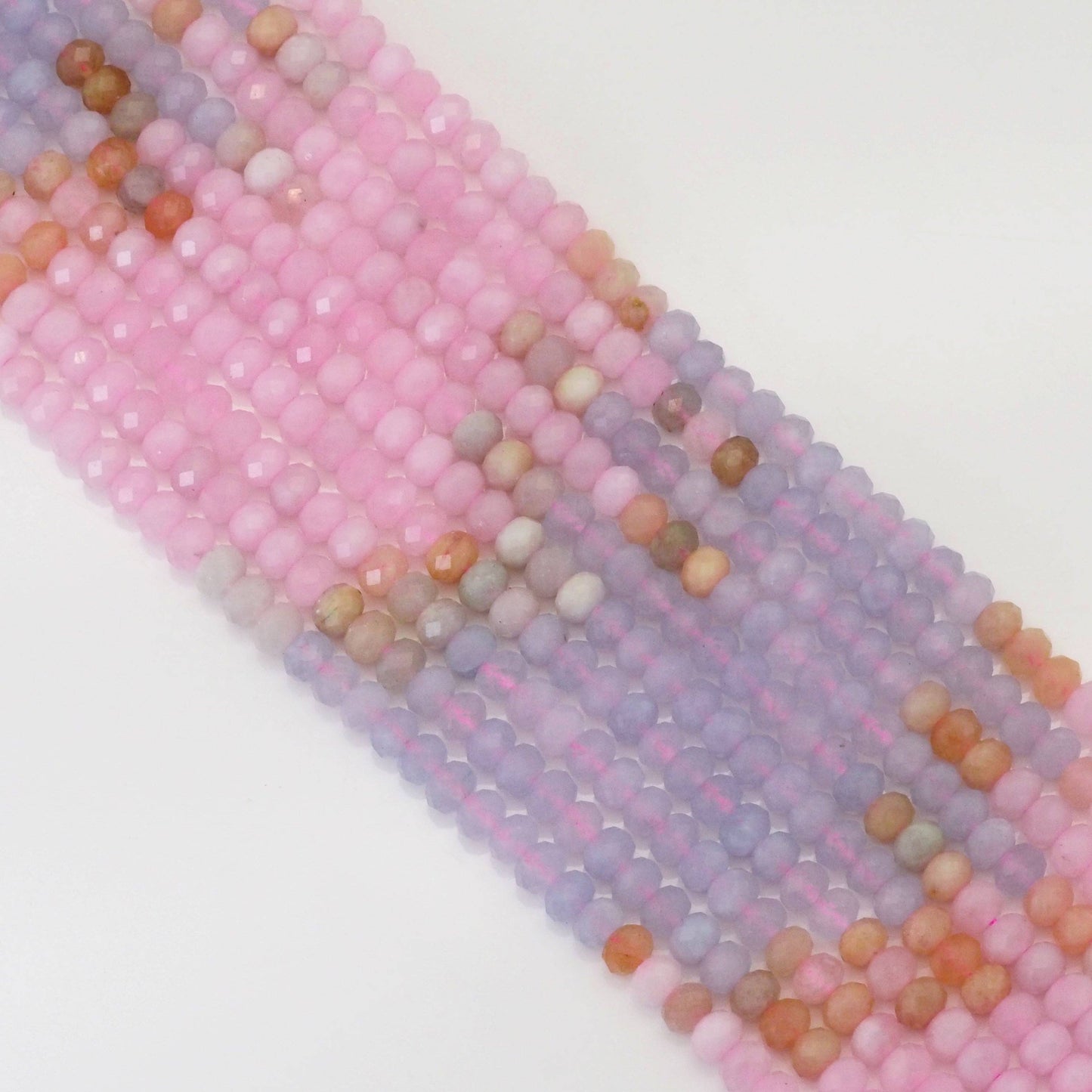4x6mm Genuine Morganite Faceted Rondelle Beads, Sku#U1657