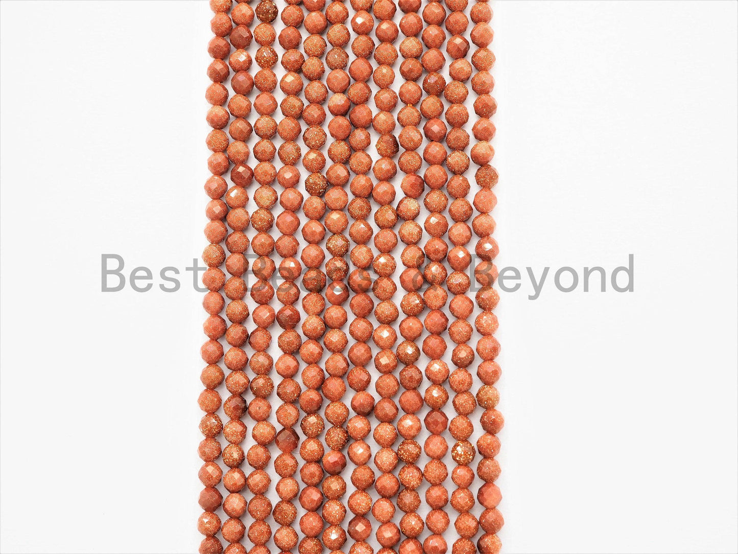 2mm/3mm/4mm High Quality Round Faceted Goldstone Beads, Shiny Tiny Gemstone Beads, Sparkling Golden Brown Beads, 15inch strand, SKU#U365
