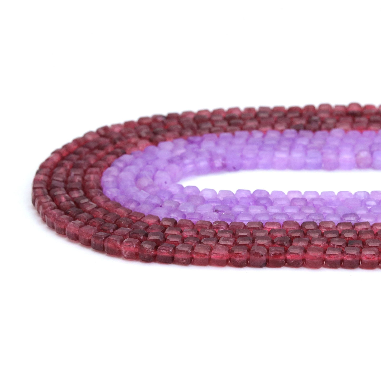4mm Faceted Cut Cube Beads, 15.5" Full Strand, Sku#U2032