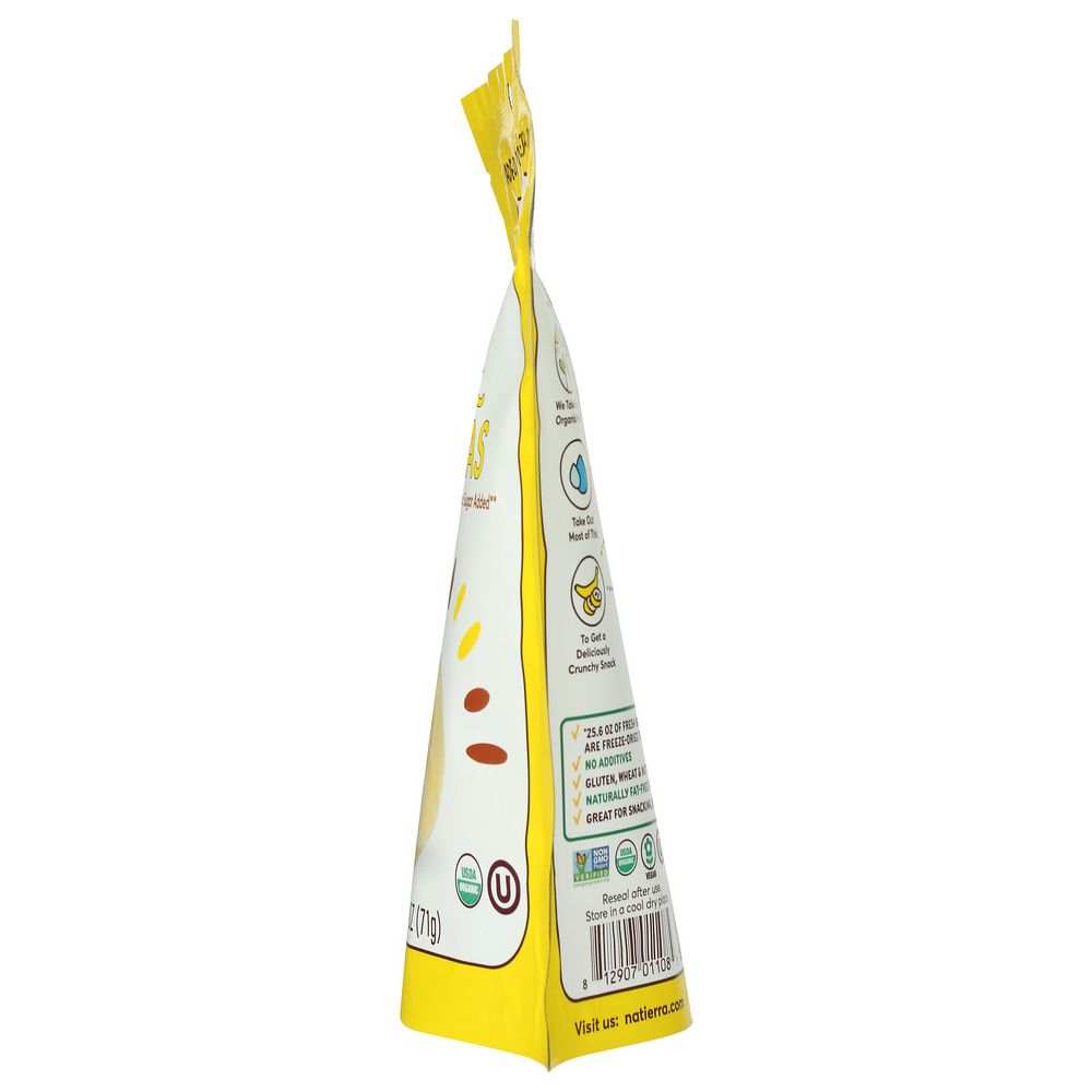 NATIERRA: Organic Freeze Dried Banana-Crunchy|Nutrient-Rich Snack 2.5oz