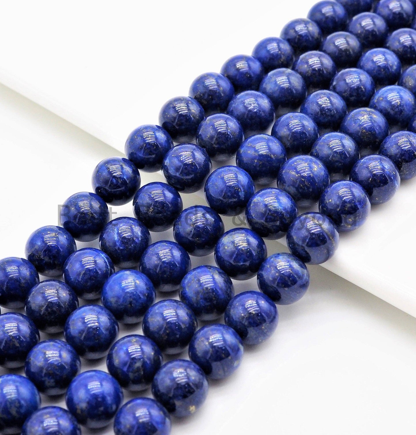 High Quality Natural Lapis Smooth Round Beads, Sku#U348