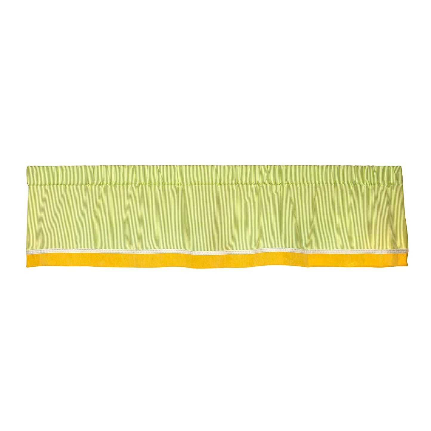 Carter's Animals Collection Window Valance, 60 x 14 Yellow Green Stripes