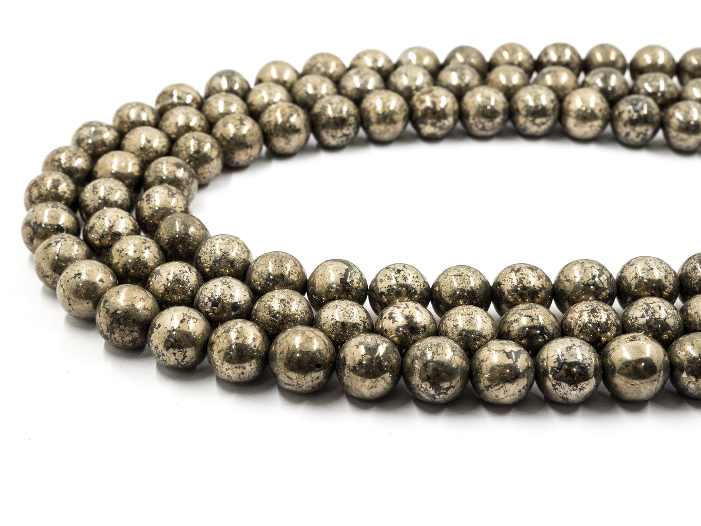 Quality Natural Pyrite smoothy roundbeads,12mm,SKU#W1
