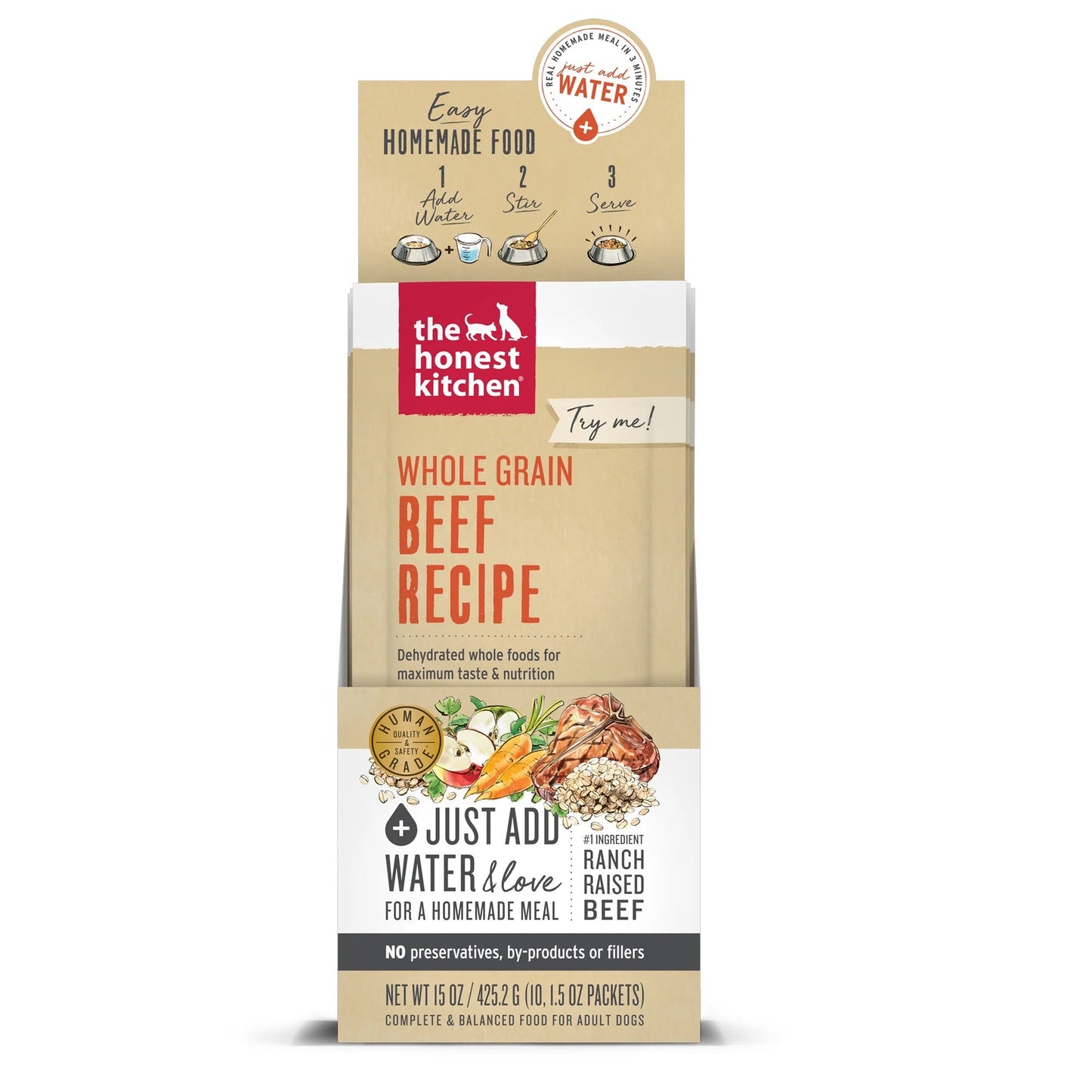 Honest Kitchen Dehydrated Beef Dog Food (1.5oz)