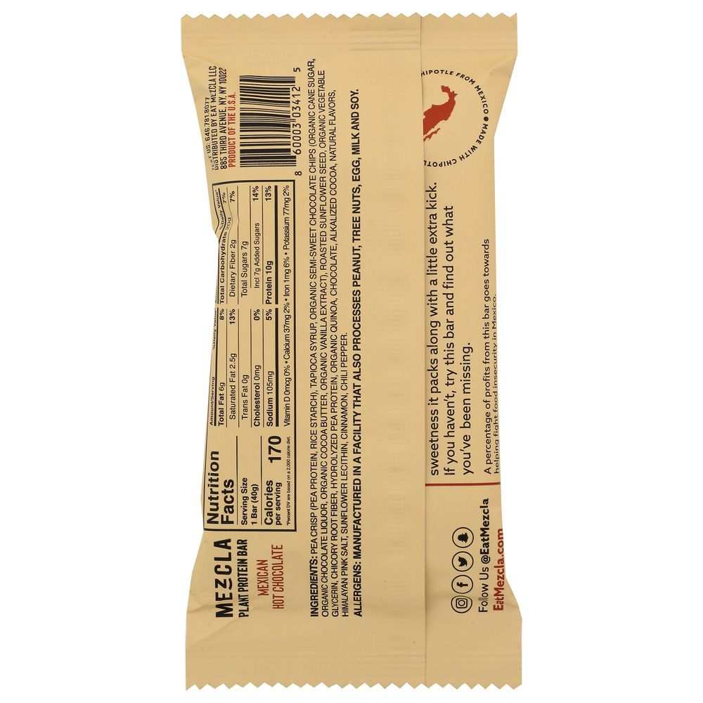 MEZCLA: Mexican Hot Chocolate Bar, 1.4 oz