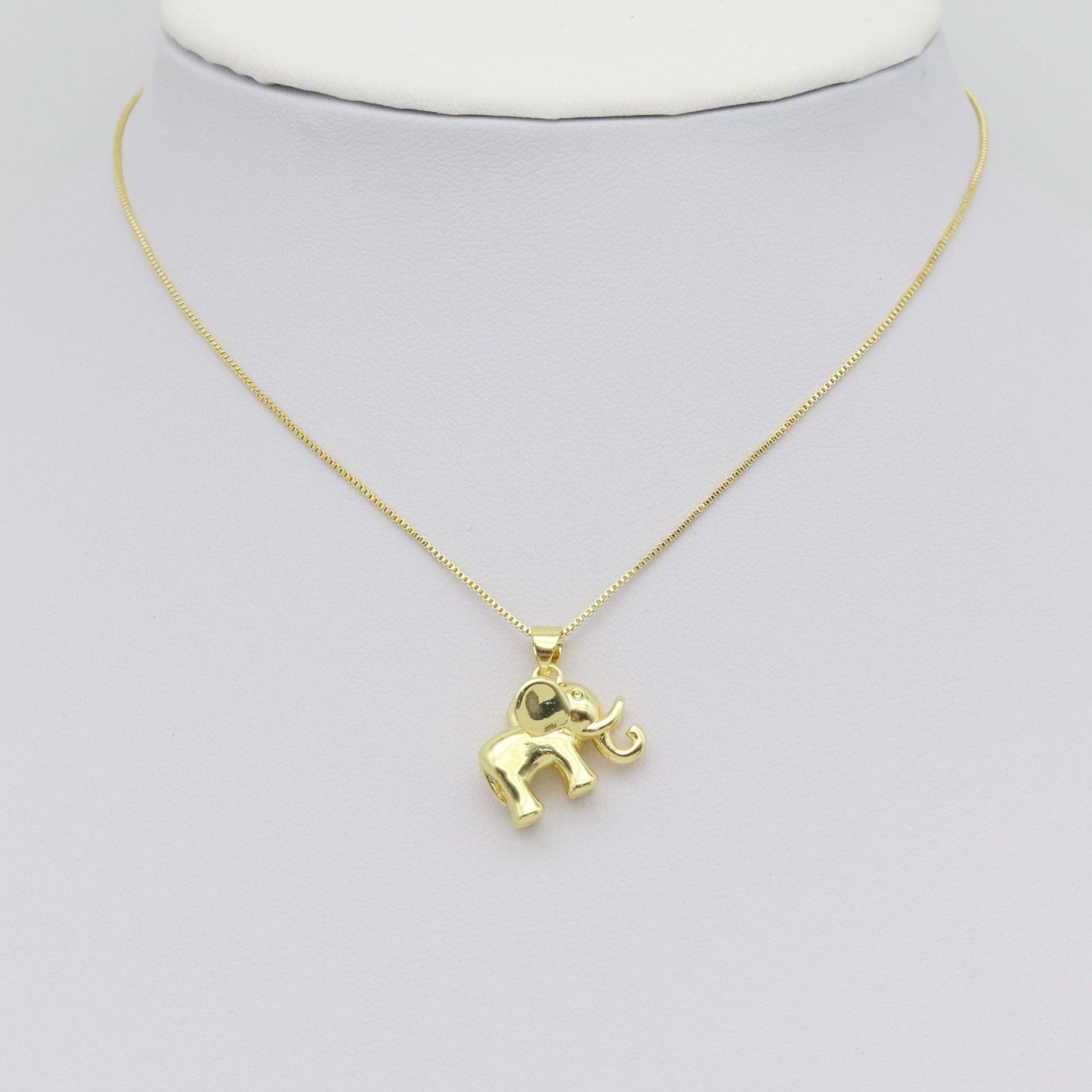 3D Gold Elephant Charm, Sku#LK909