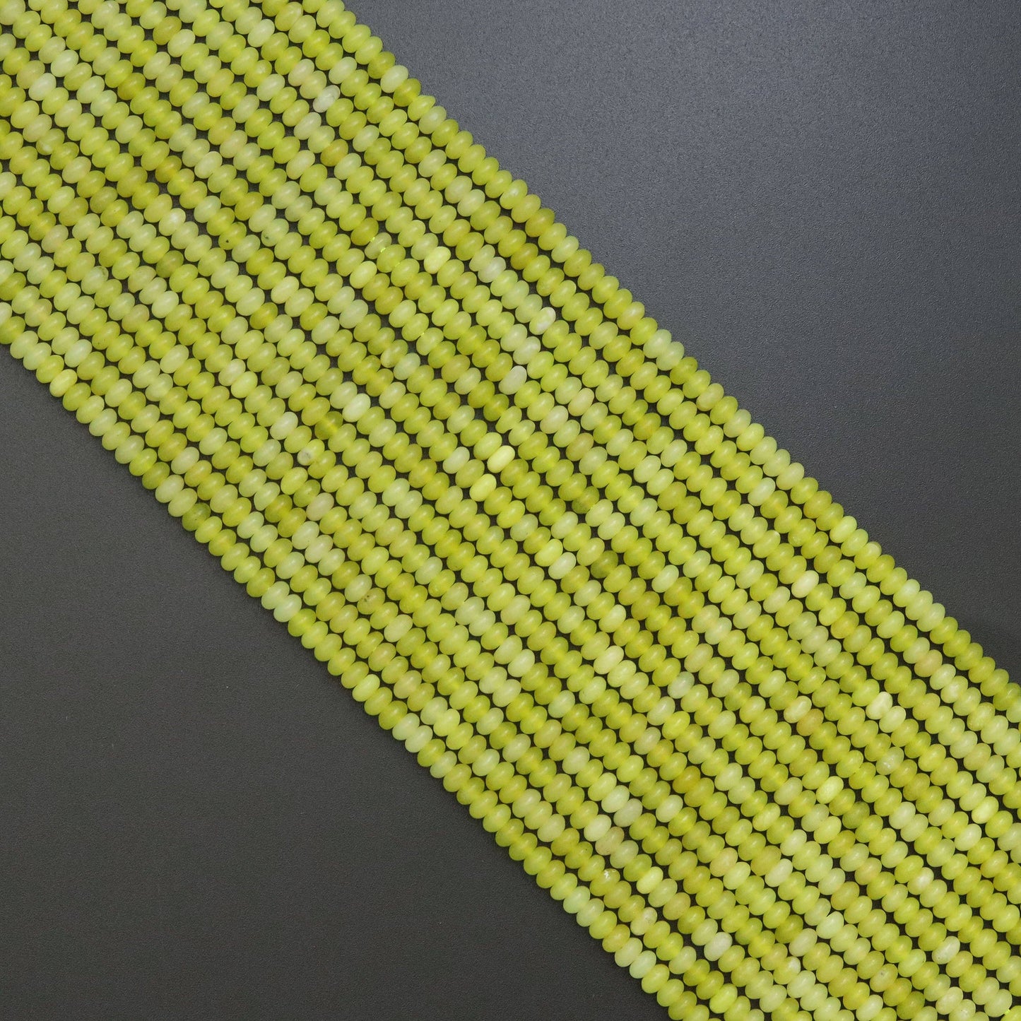 2x4mm Rondelle Smooth Lemon Quartz Beads, Sku#U1953