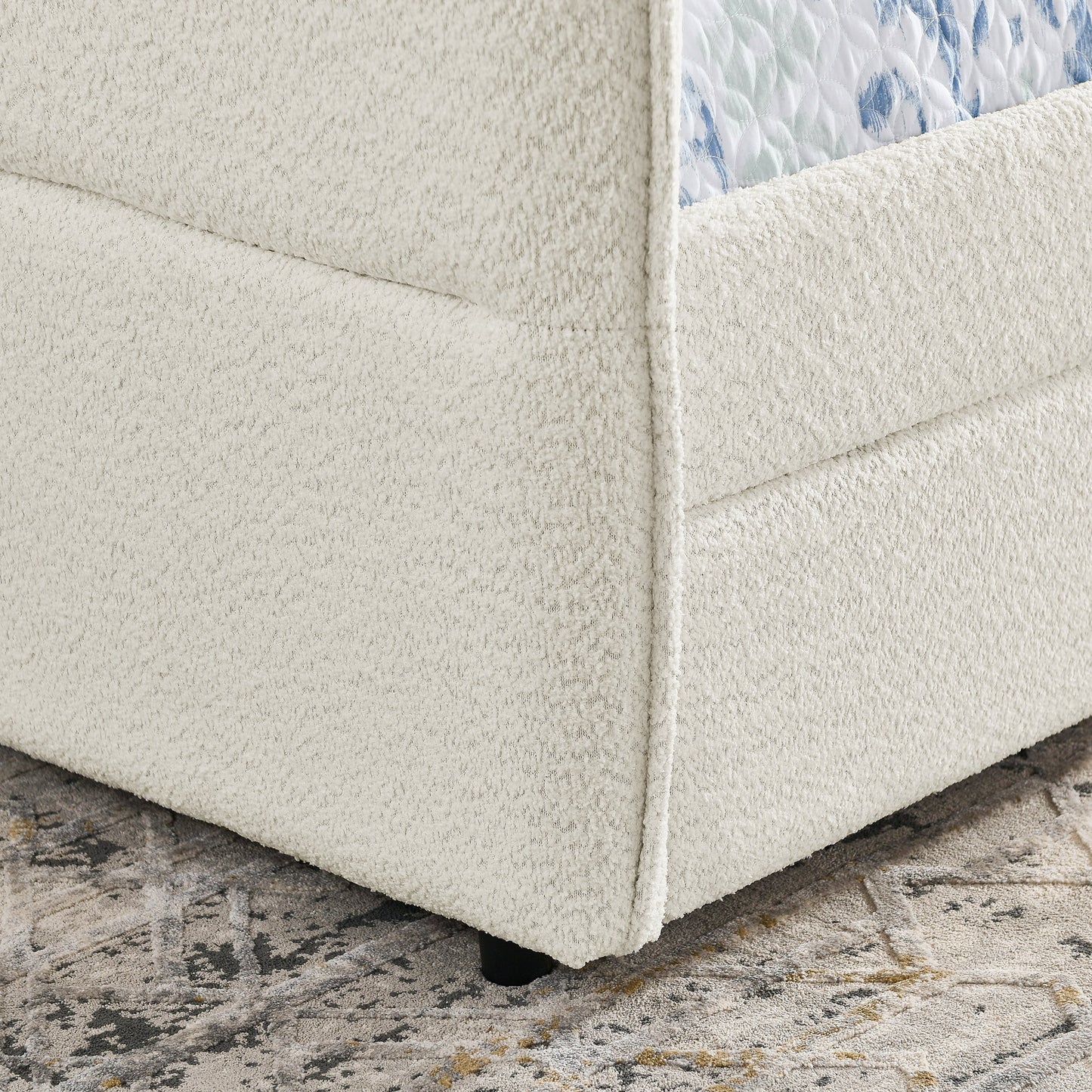 Daybed with Trundle Upholstered Tufted Sofa Bed