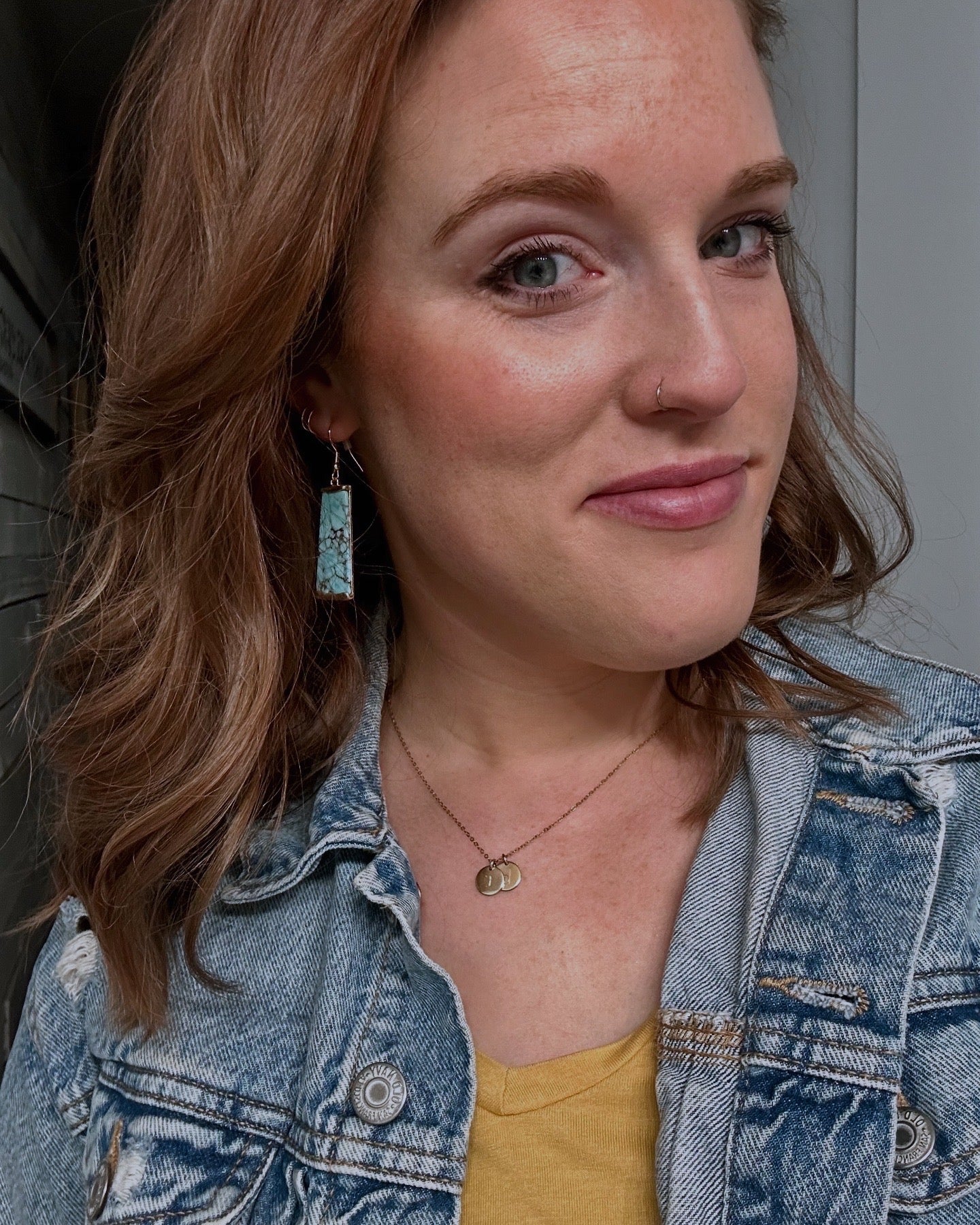 Beautiful Gold and Turquoise Earrings