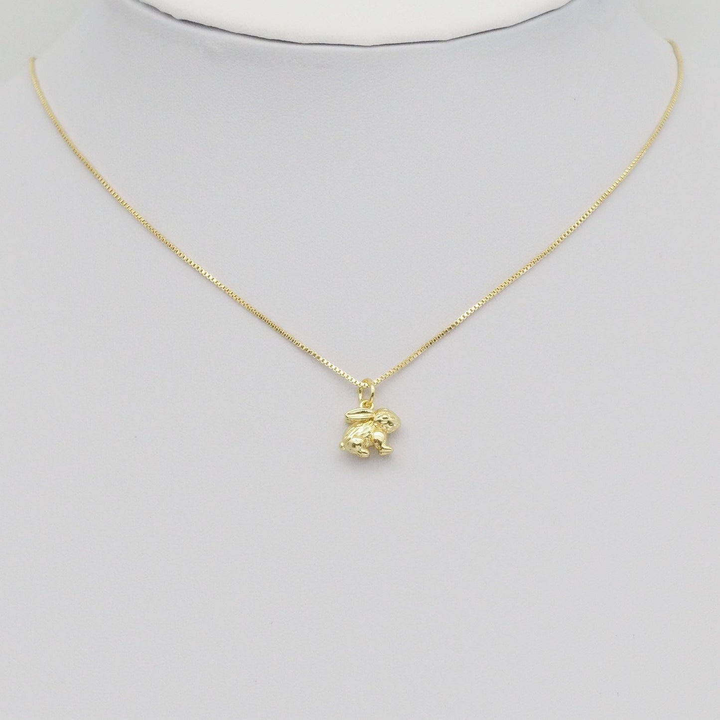 Gold Silver Cute 3D Rabbit Bunny Charm, Sku#Y888