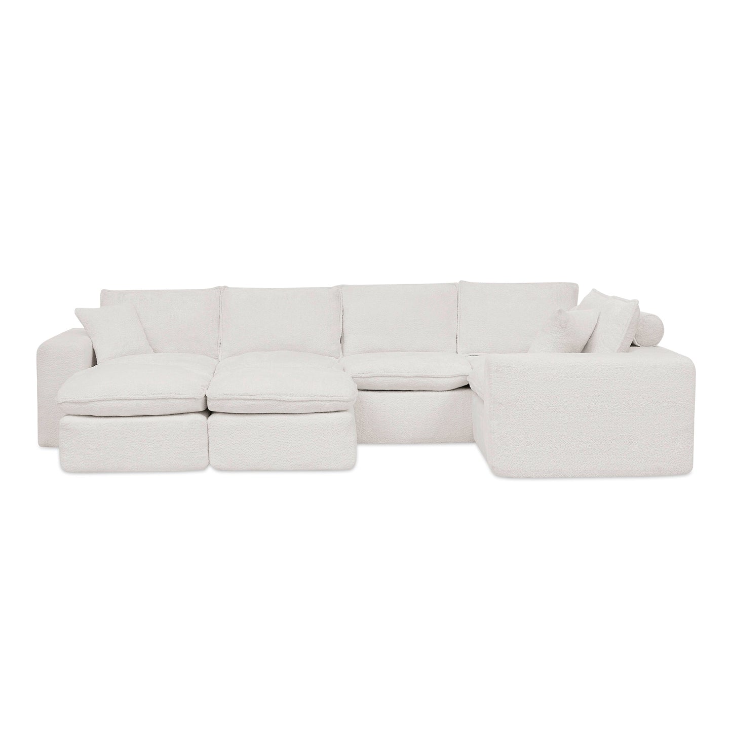 107'' Modern Boucle L-shaped Sectional Sofa