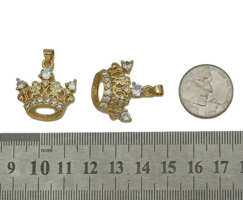 CZ Crown Charm, Sku#JL104