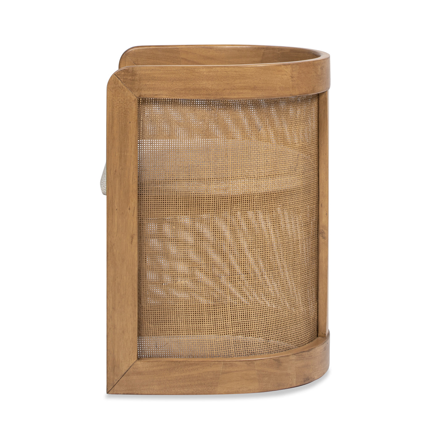 Lilith Curved Rattan Upholstered Dining Chair