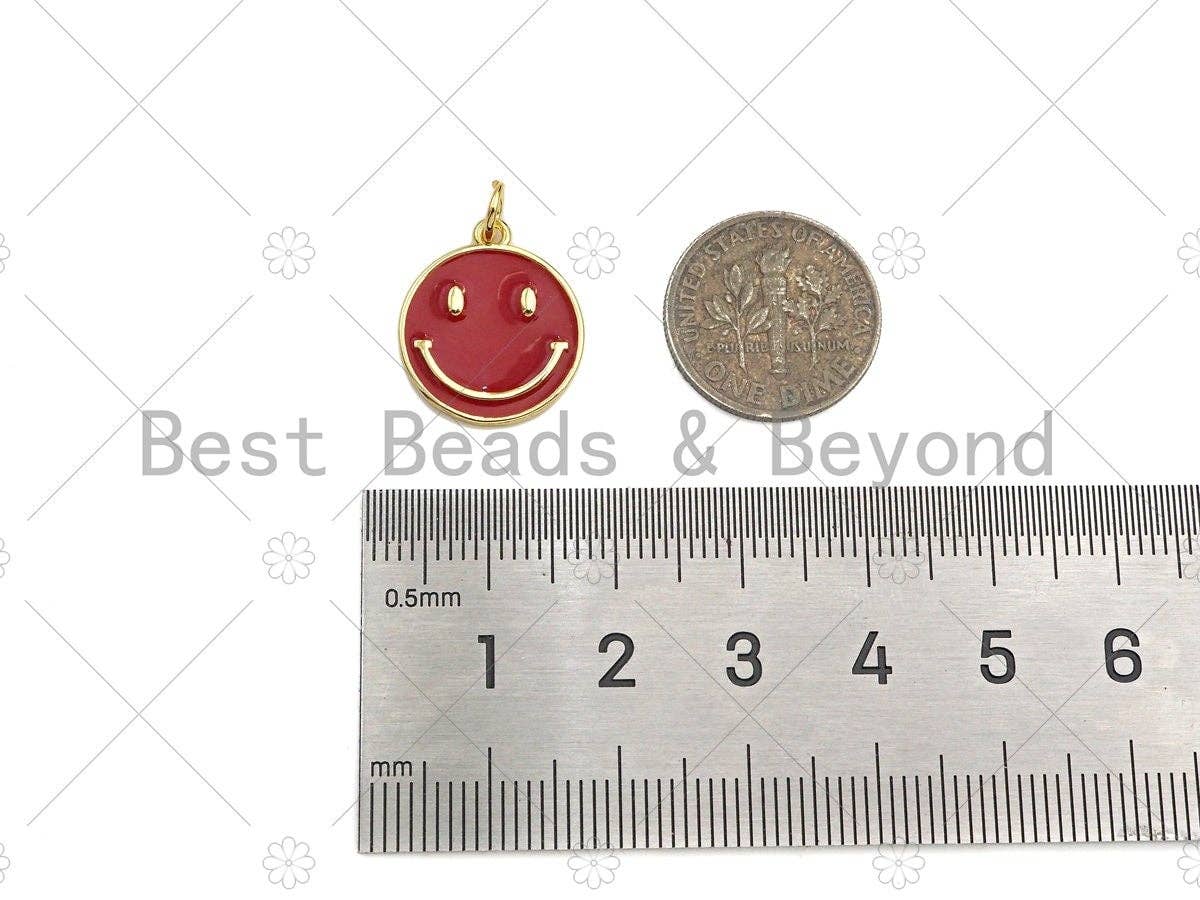 Colorful Cute Smiley Face Shape Charm, LK275