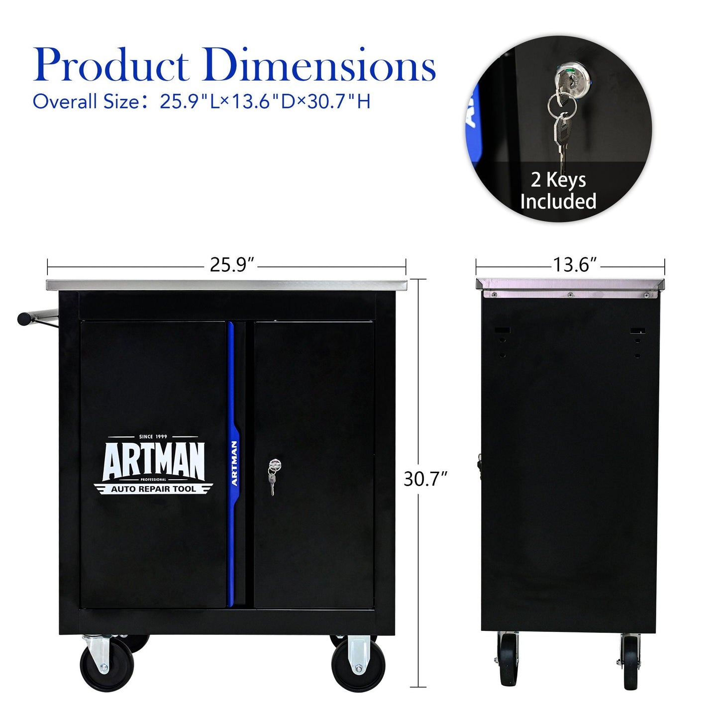 Movable Lockable Double Door Partition Storage Locker