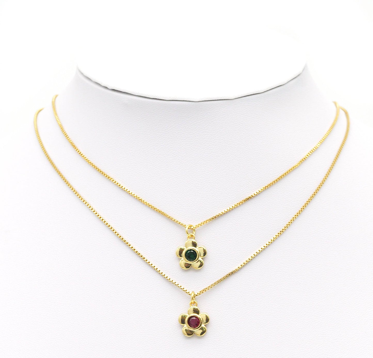 Colorful CZ Flower Charm, Sku#FH192