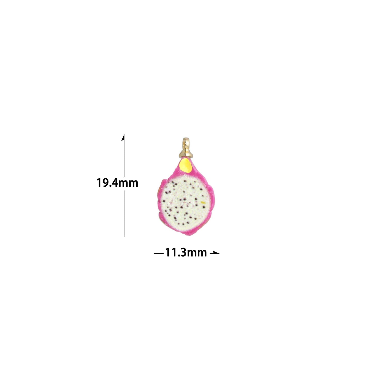 Enamel Dragon Fruit Charm Pendant,Sku#LK1249