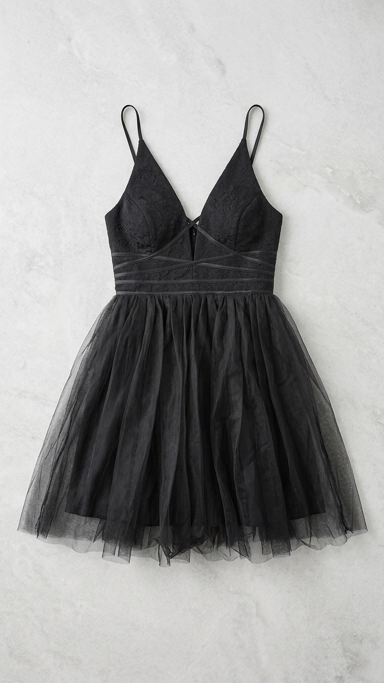 BCBGeneration Women's Lace up Tutu Dress - Black Size 6