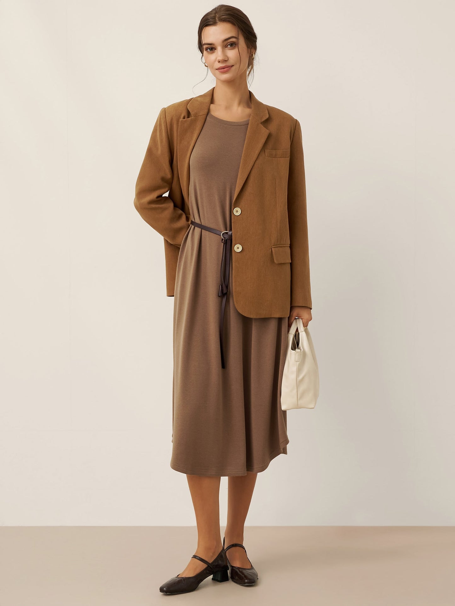 Recycled Leather Belt Versatile Styling For Dress And Blazer VIVETTE