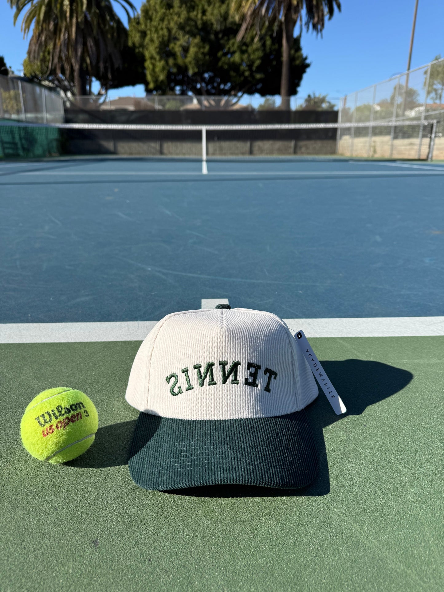 "TENNIS" Reversed Corduroy Hat