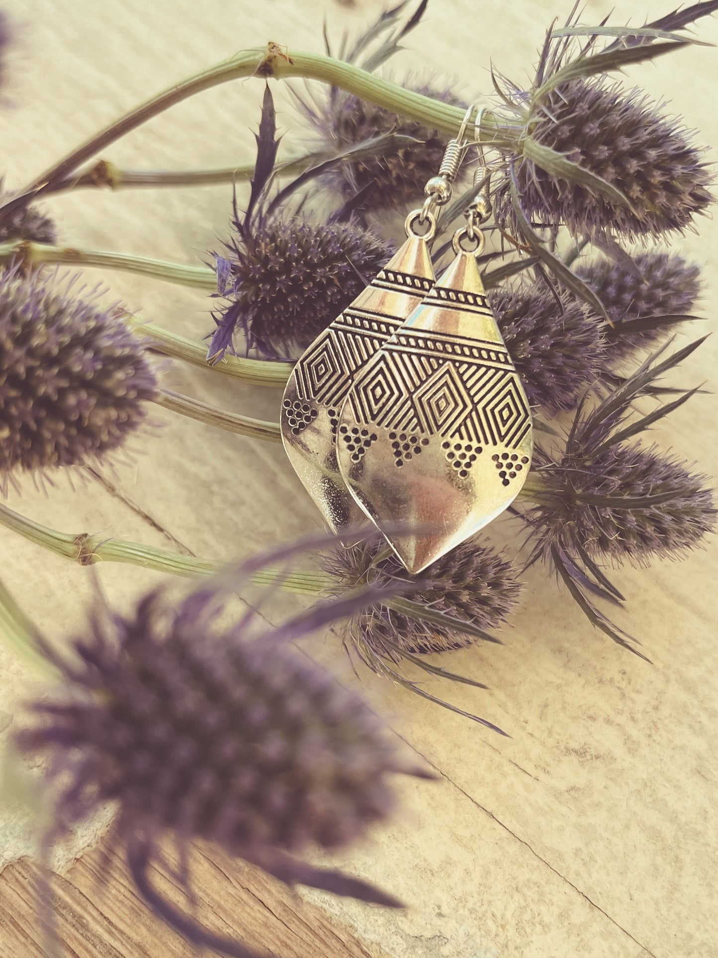 Beautiful Boho Silver Earrings