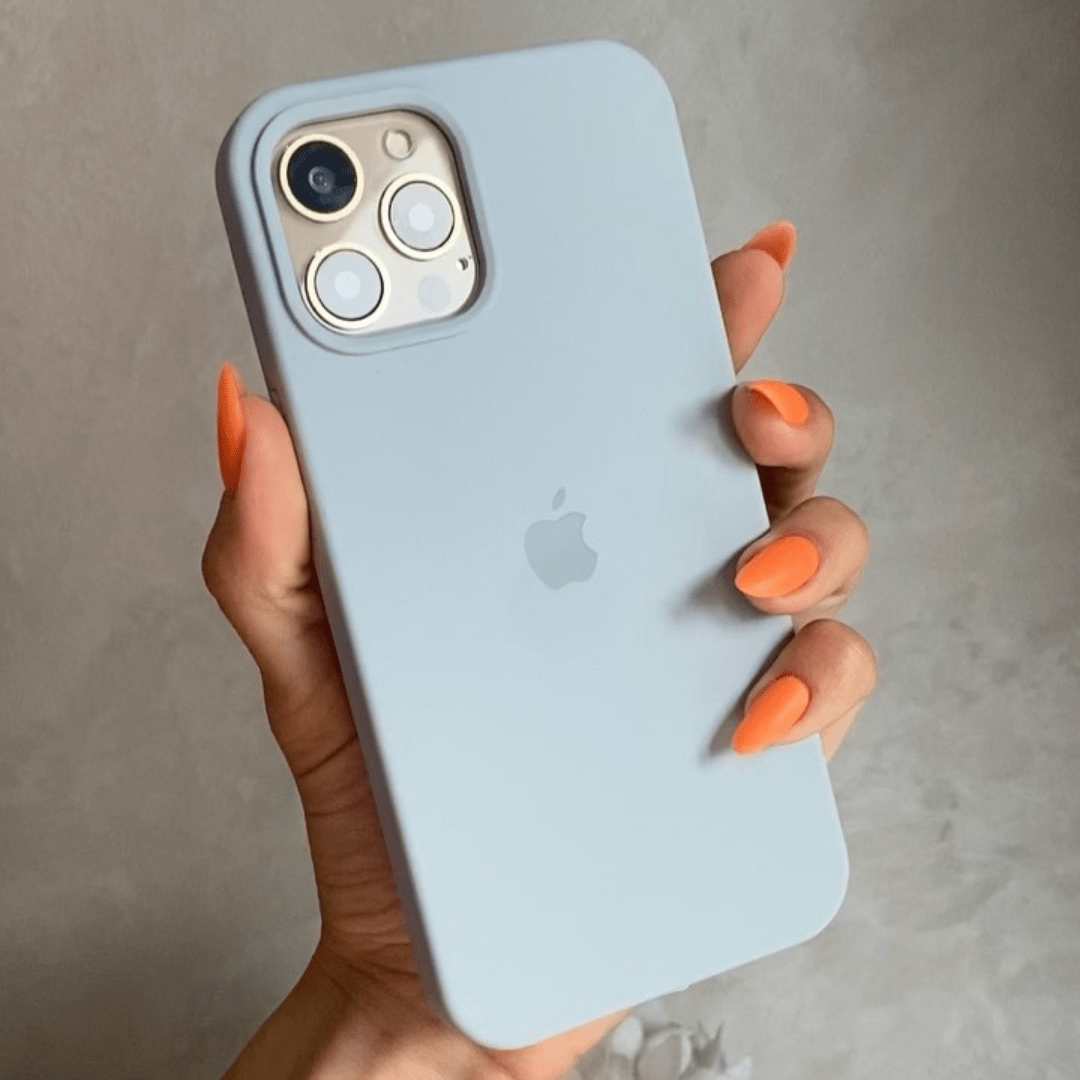 iPhone Silicone Case (Grey Blue)