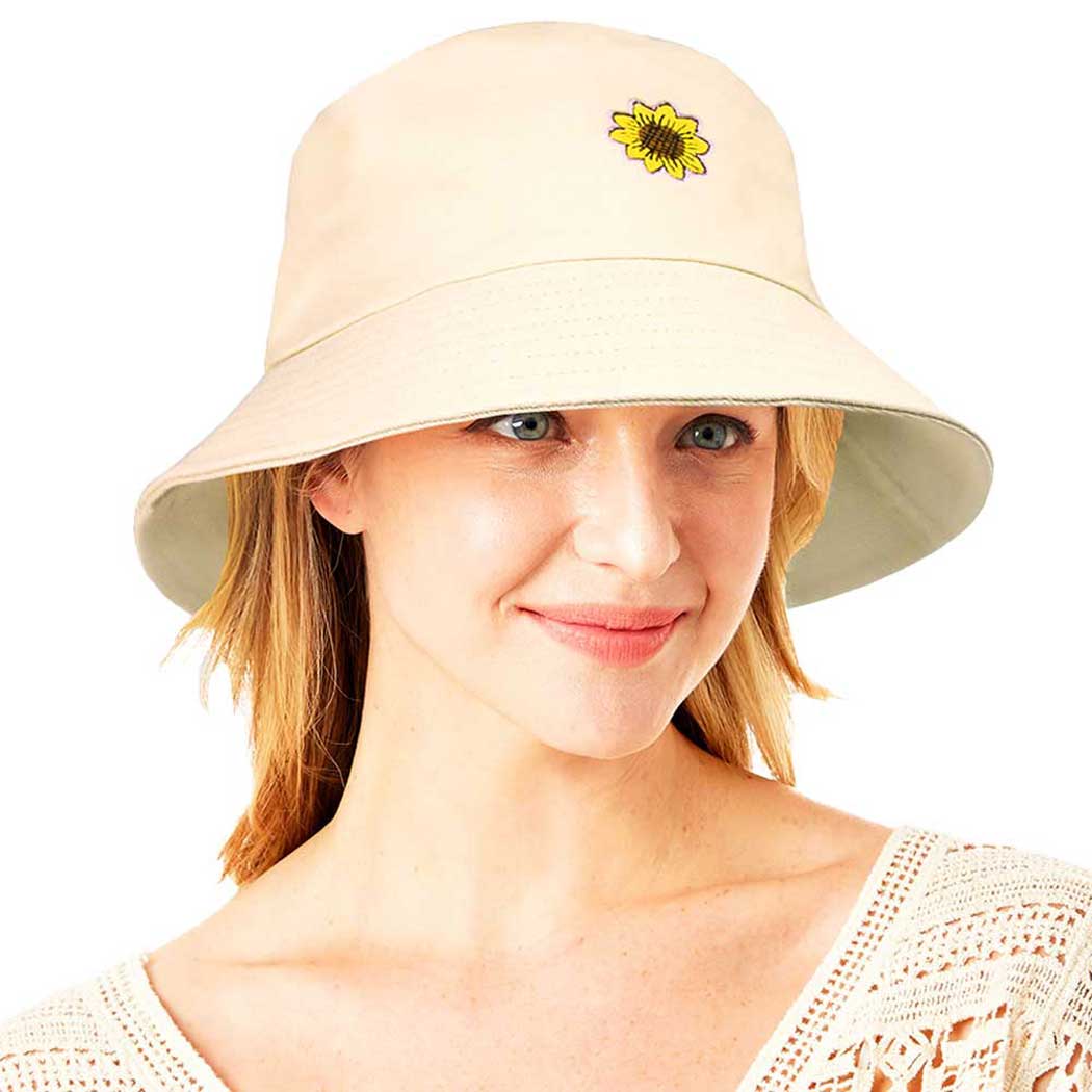 Sunflower Patch Accented Bucket Hat