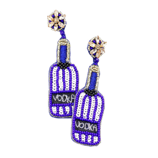 Sequin Vodka Dangle Earrings