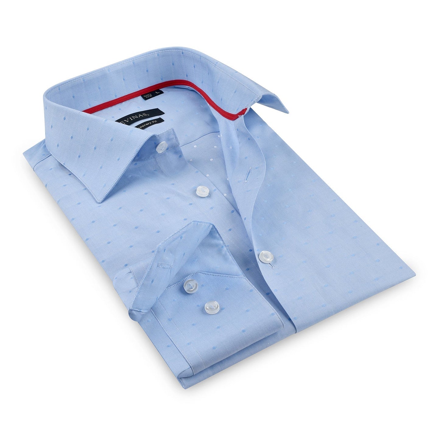 Button-Up Shirt // Blue - Contemporary Fit - Contrast trimming - final sale - Size Small