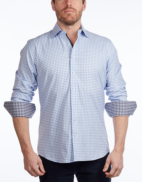Button-Up Shirt // - Contemporary Fit - Contrast trimming - final sale - Size Small