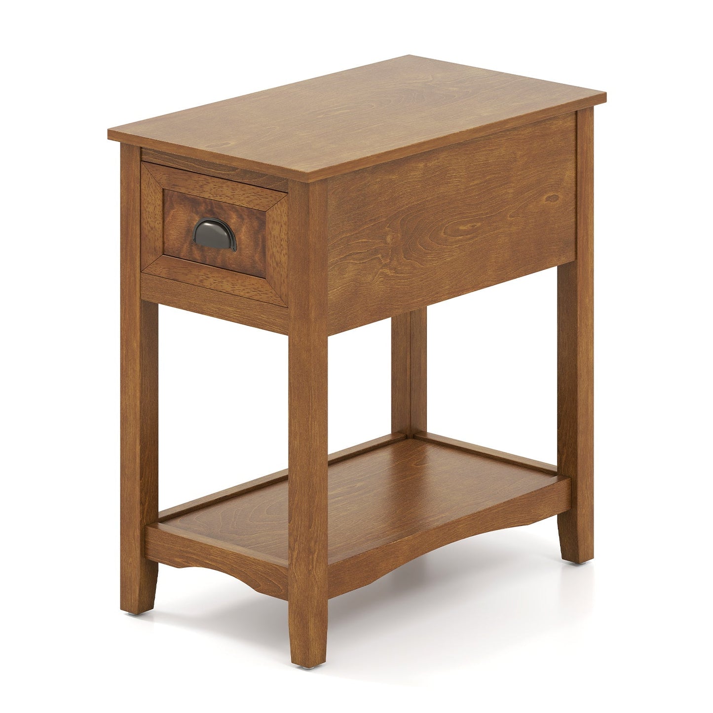 Contemporary Chair Side End Table Compact Table with Drawer Nightstand