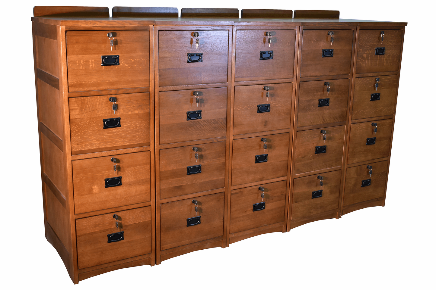 Mission Solid Oak 4 Drawer File Cabinet - Michaels Cherry