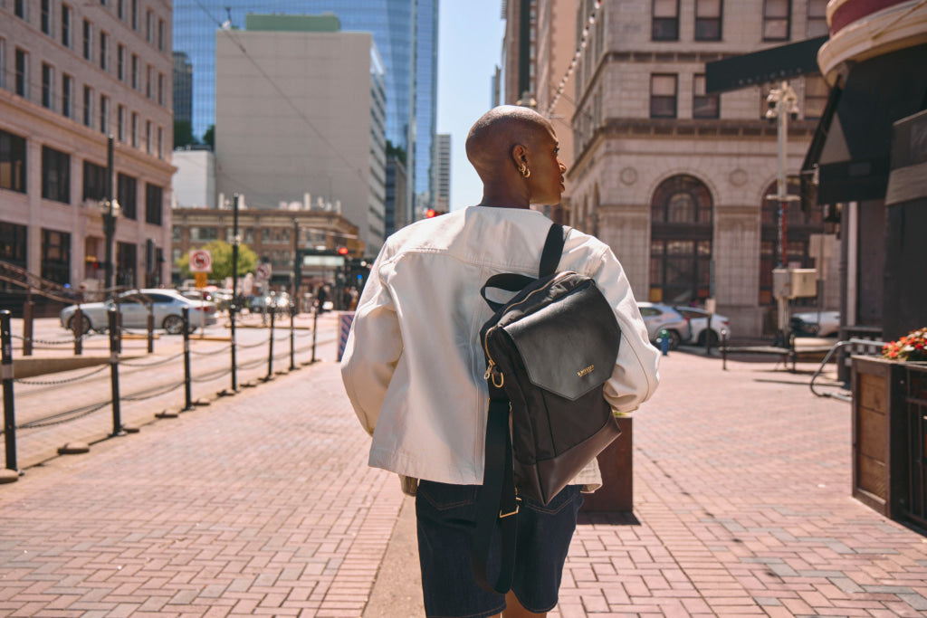 Corbin | Black Nylon + Black Leather