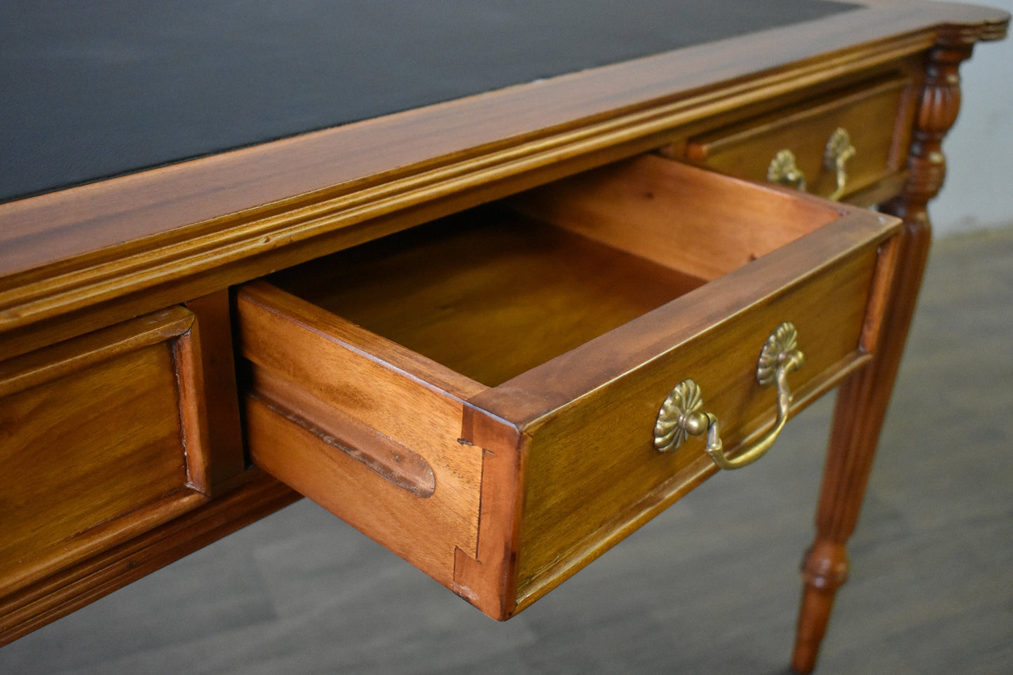 Legacy Leather Top Desk - Light Brown Walnut