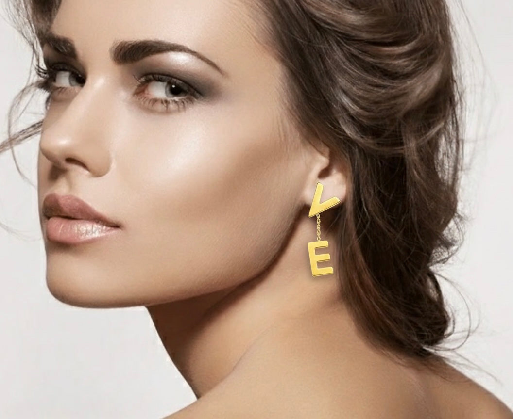 ERloveG B.Tiff Gold Love Earrings