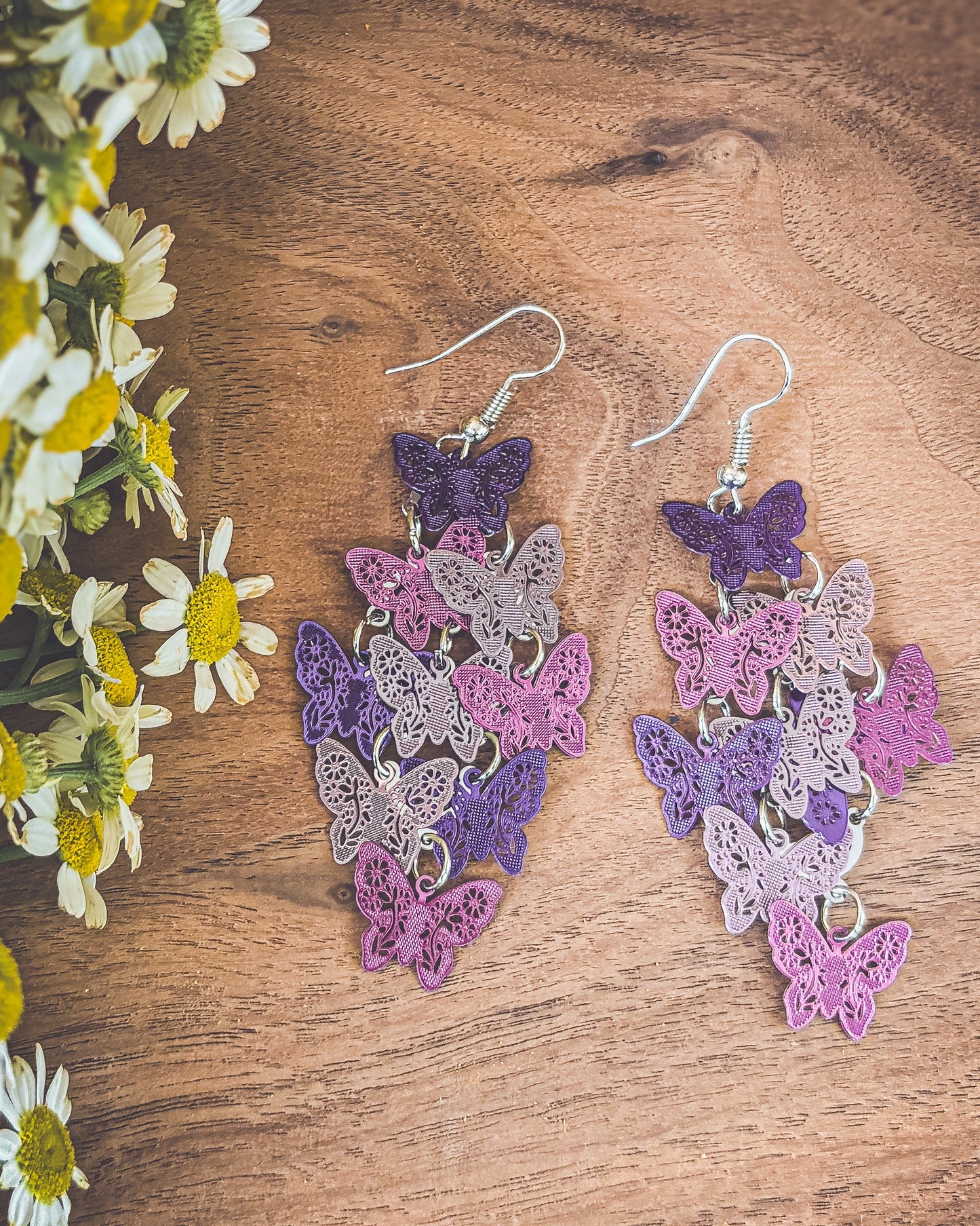 Beautiful Butterfly Chandelier Earrings
