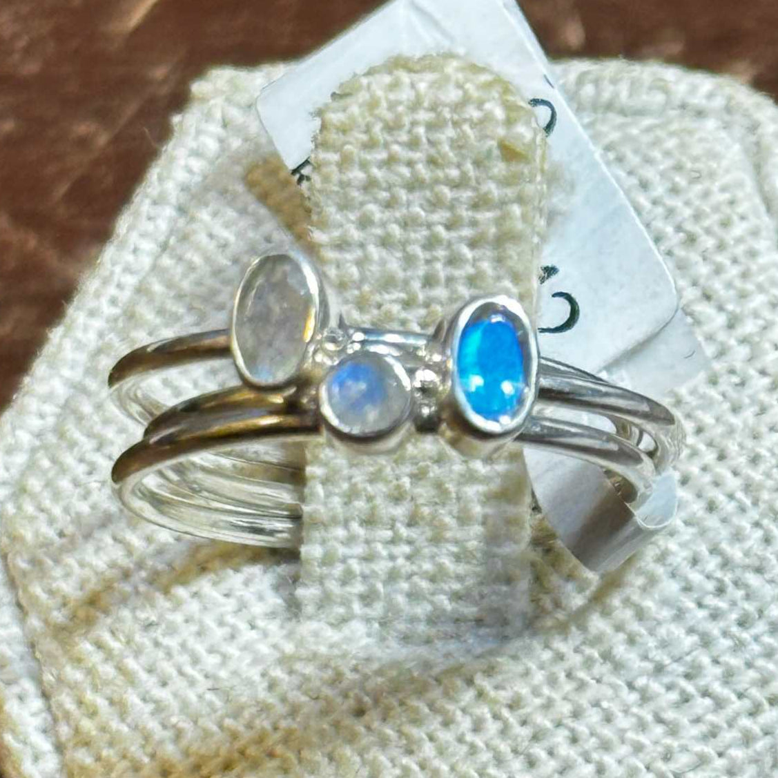 Labradorite 3 Stack Ring Set