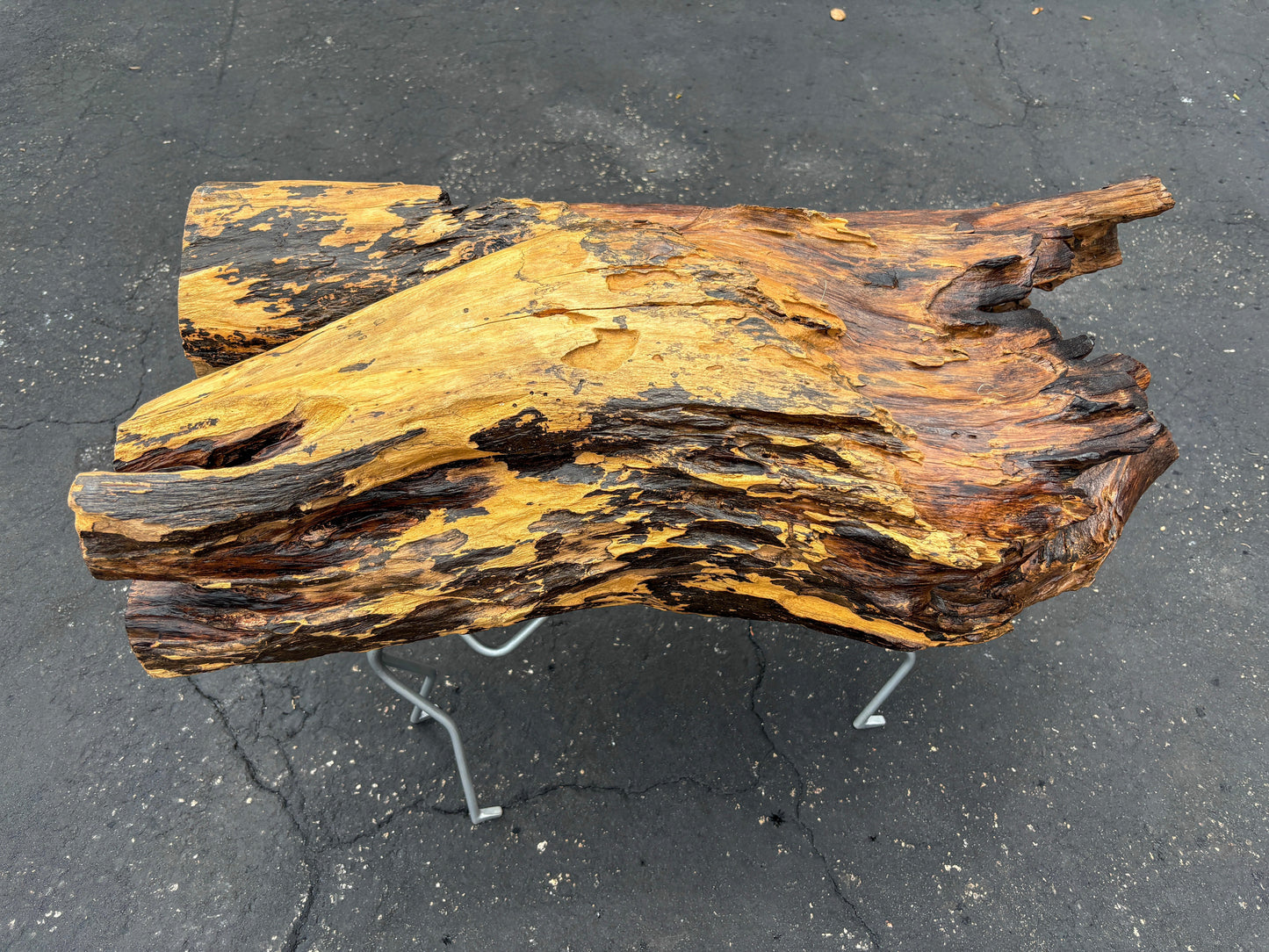 Teak Erosion Accent Piece