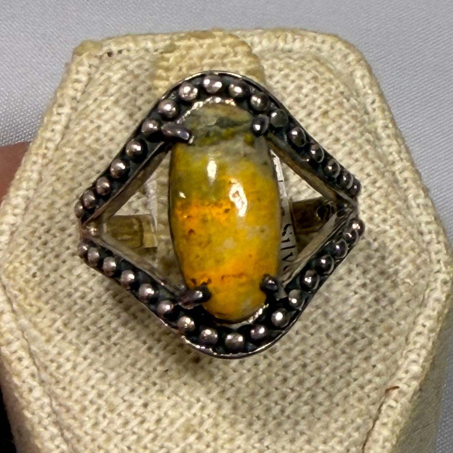 Bumblebee Jasper Ring Size 9 (06.8048)